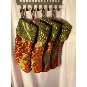 Tapestry Christmas Stocking,price per stocking Regal Red/Gold/Dark Green Scrolls
